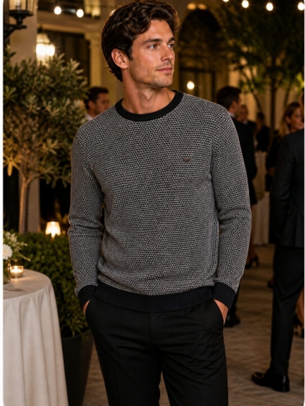 Aiopeson Brand Cotton Sweater Men Fashion Casual Pullovers Size Small City Style